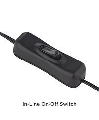 Possini Euro Avante Curved Arc 15 1/4" High Small Modern Accent Table Lamp Led Metal Single Shade Living Room Bedroom