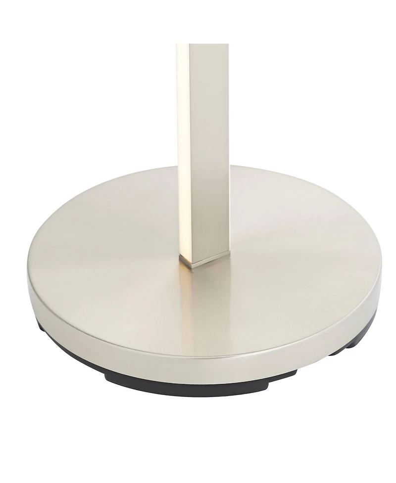 Possini Euro Design Aventura Modern 75 3/4" Tall Standing Floor Lamp Torchiere Led Metal Satin Nickel Finish