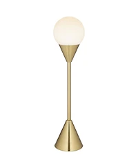 360 Lighting Leah 25 3/4" High Modern Accent Table Lamp Brass Finish Metal Single Living Room Bedroom