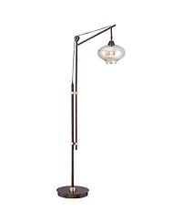 Franklin Iron Works Industrial Rustic Farmhouse Floor Lamp with Usb Led 66" Tall