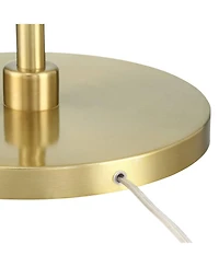 360 Lighting Serra Modern 64" Tall Standing Floor Lamps Set of 2 Lights Chairside Arc Foot Switch Offset Arm Metal Warm