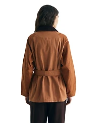 Scalpers Women's Two-Tone Waxed Jacket