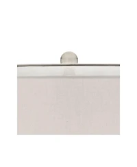 Possini Euro Design Modern Table Lamp 30 1/2" Tall with Usb Dimmer Mercury Glass Double Drum Shade for Bedroom Living Room House Bedside Nightsta