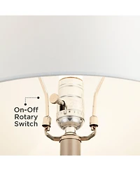 Possini Euro Design 23" High Small Modern Coastal Accent Table Lamps Set of 2 Sandstone Finish Ceramic Living Room Bedroom