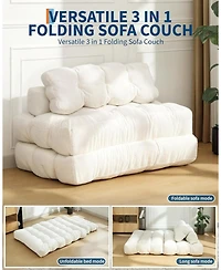 gaomon 79" Folding Sofa Bed, 3-in-1 Convertible Sleeper Chair with Pillow, Floor Couch