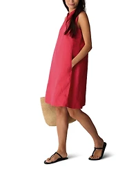 Eileen Fisher Women's Sleeveless Split Collar Dress