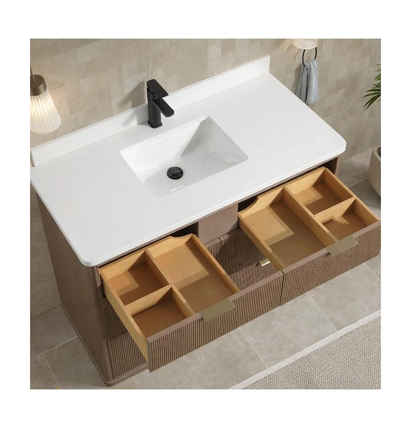 Ari Bath Aria 48" Bathroom Vanity Smoked Oak