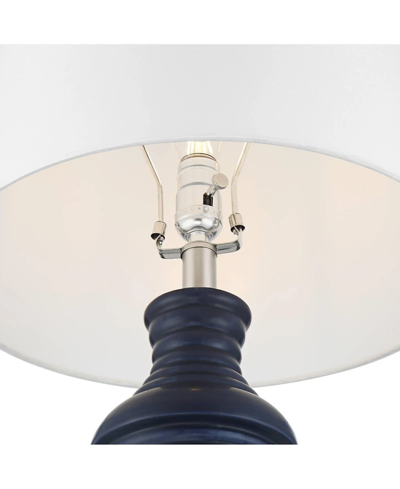 360 Lighting Maxwell 27 1/5"H Rippled Ceramic Usb Table Lamp Set with Dimmer