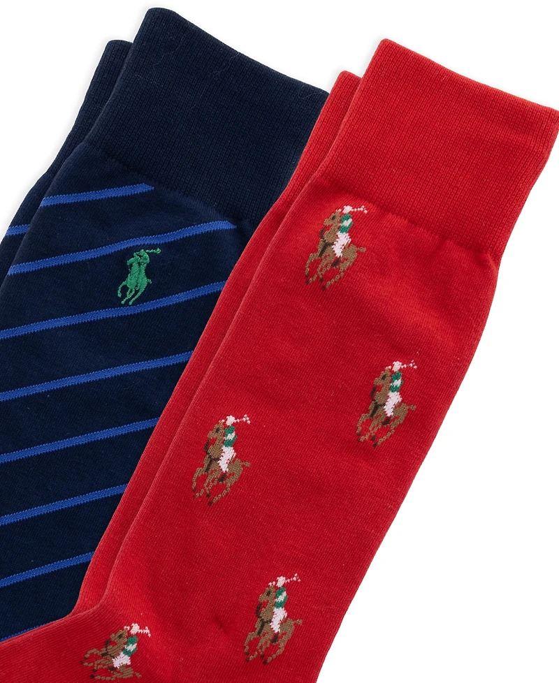 Polo Ralph Lauren Men's 2-Pk. Knit-In Pony Slack Socks