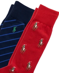 Polo Ralph Lauren Men's 2-Pk. Knit-In Pony Slack Socks