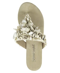 Jeffrey Campbell Women's Tidal Wave Shell Thong Flat Sandals
