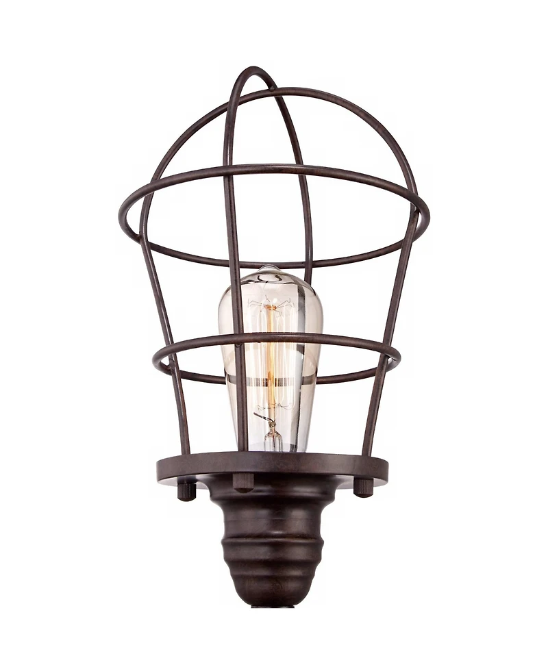 Franklin Iron Works Modern Industrial Desk Table Lamp 17 1/4" High