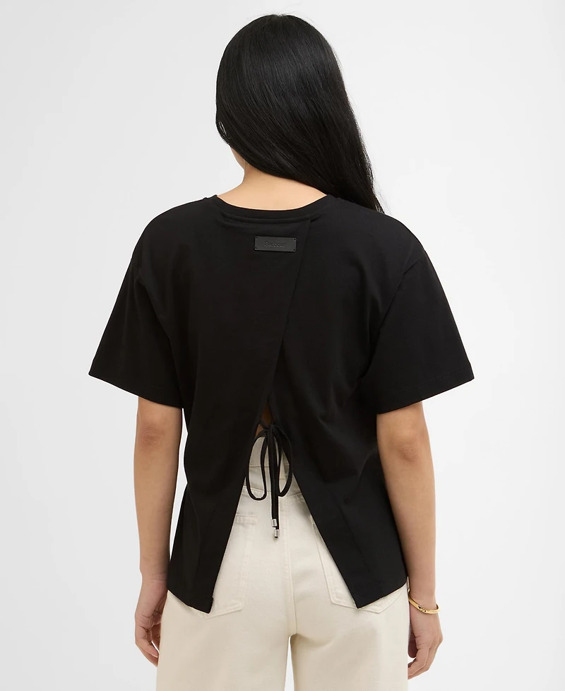 Barbour Women's Liza Pleated Waist Crewneck T-Shirt