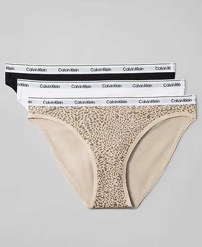 Calvin Klein Women's Modern Logo 3-Pack Bikini Underwear QD5207