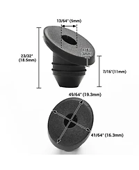 Yescom 60PCS Cable Railing Rubber Grommets 30 Degree Sleeves for 1/8" to 3/16"