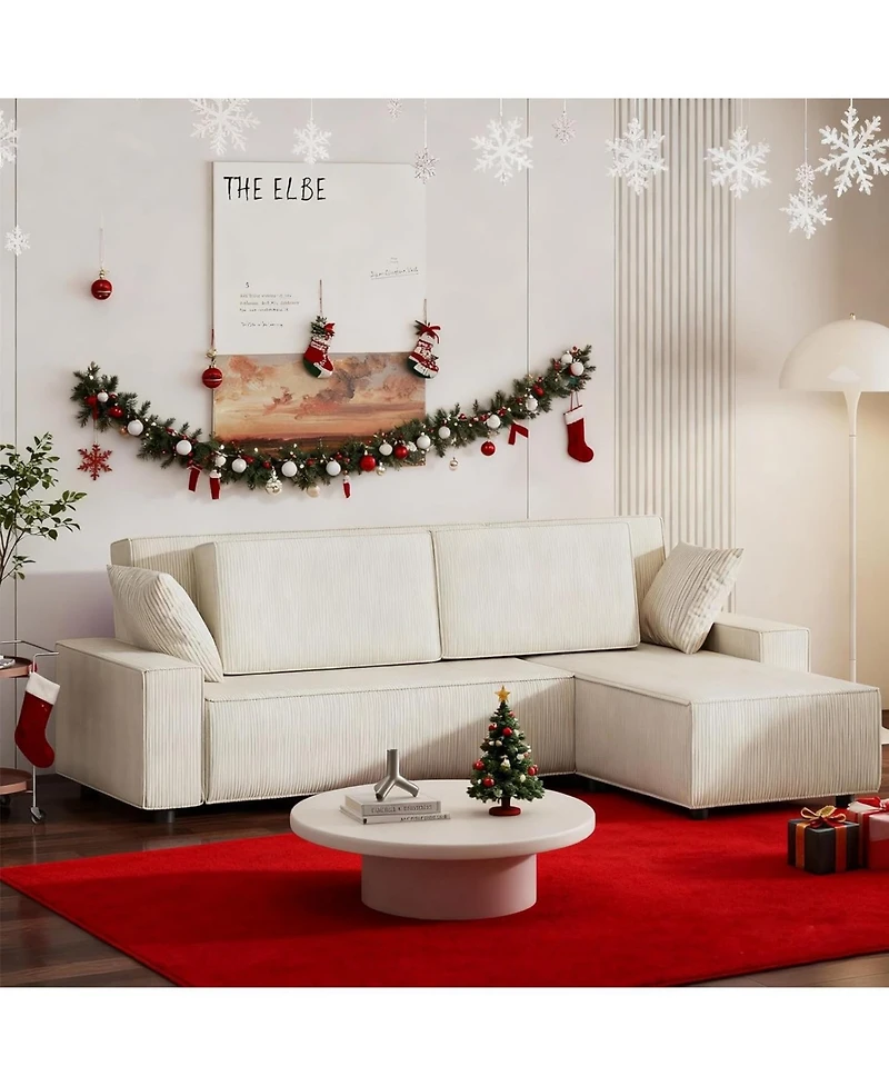 gaomon Corduroy Sectional Sofa