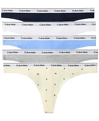 Calvin Klein Women's 5-Pk. Modern Logo Low-Rise Thong Underwear QD5221