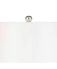 Possini Euro Design Pablo Modern Table Lamp with Round Riser 28 1/2" Tall Art Glass Drum Shade for Bedroom Living Room Bedside Nightstand