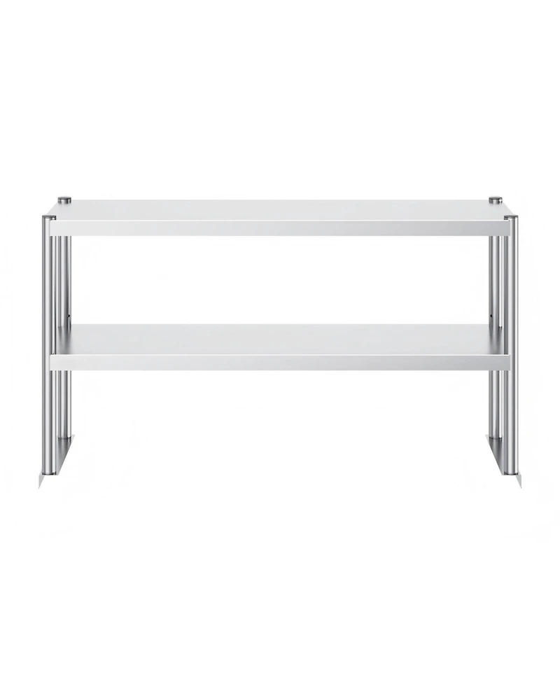 Gouun 12 x 48 in Double Overshelf Adjustable Stainless Steel Storage Shelf
