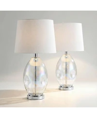 360 Lighting Daniella 24 3/4" High Clear Iridescent Glass Table Lamp Set of 2