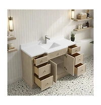 Ari Bath Redondo 55" Bathroom Vanity Ash Oak