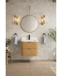 Ari Bath Chantal 24" Floating Bathroom Vanity Oak