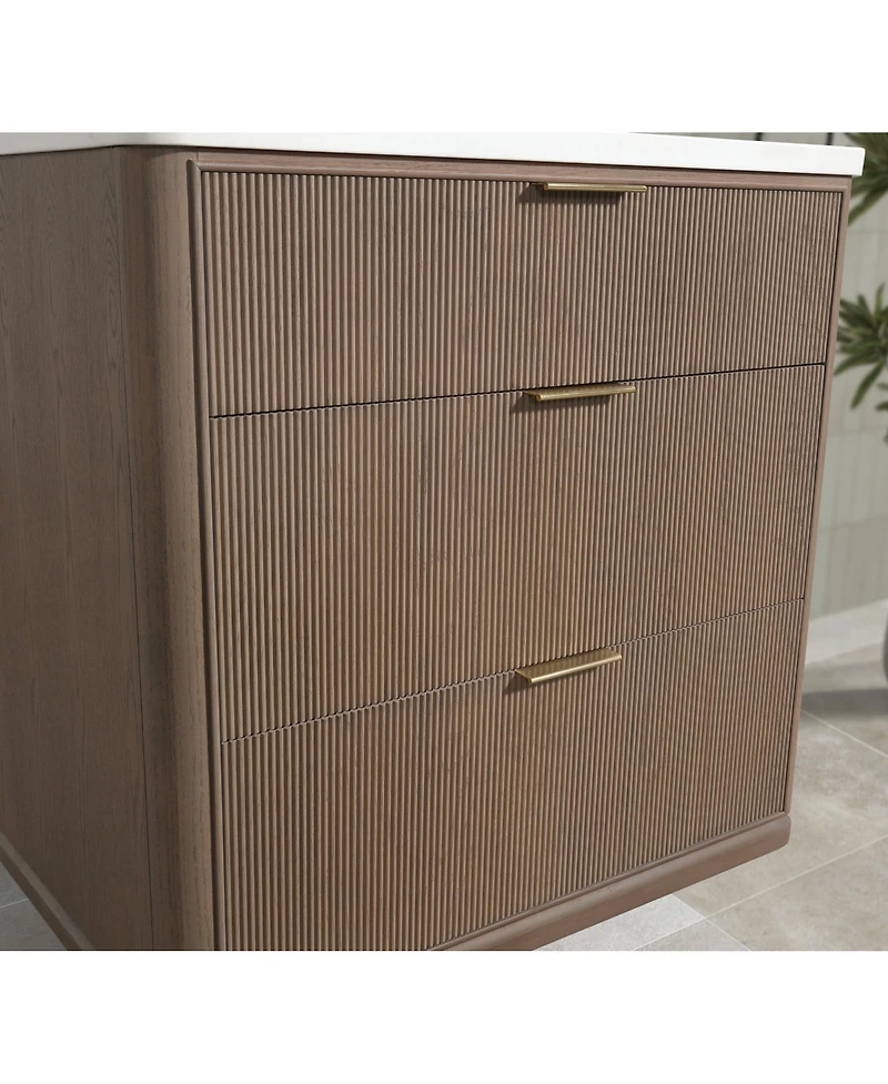 Aria 36" Bathroom Vanity Smoked Oak