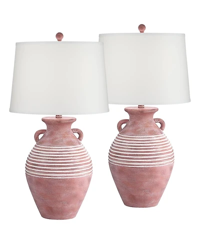 John Timberland Sierra 30" Tall Jug Large Southwest Farmhouse Rustic End Table Lamps Set of 2