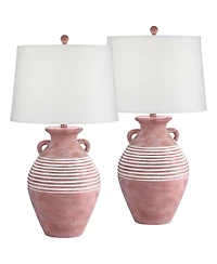 John Timberland Sierra 30" Tall Jug Large Southwest Farmhouse Rustic End Table Lamps Set of 2