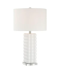 360 Lighting Carrie 28" High Textured Bubble Ceramic 3-Way Table Lamp