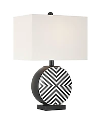 360 Lighting Fraser Ceramic Disc Table Lamp with Dimmer