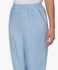 Ruby Rd. Petite Snow Washed Gauze Pull-On Capri Pants