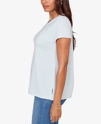Ruby Rd. Petite Paisley Lace Solid Knit T-Shirt