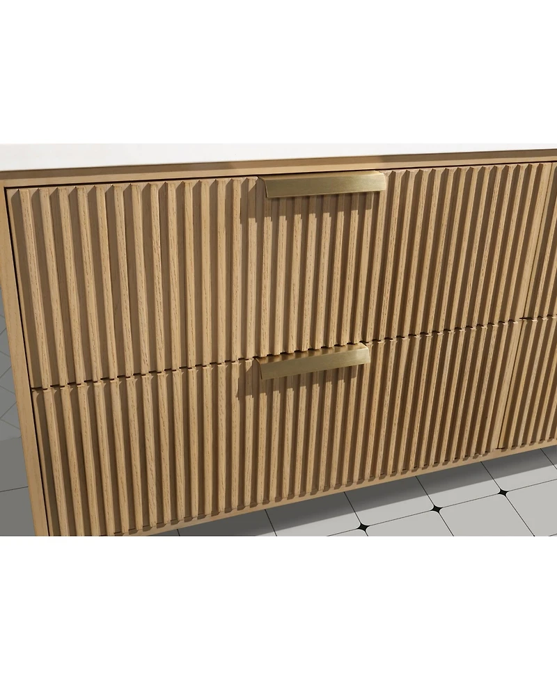 Ari Bath Diego 60" Floating Bathroom Vanity Oak