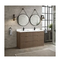 Ari Bath Aria 55" Bathroom Vanity Smoked Oak