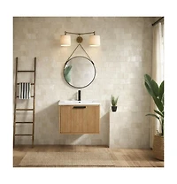 Ari Bath Diego 24" Floating Bathroom Vanity Weathered Fir