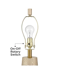 360 Lighting Mira 25 1/4" High Modern Table Lamps Set of 2 Textured Finish Oatmeal Shade Living Room Bedroom Bedside