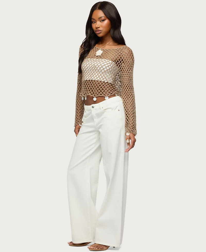 Edikted Women's Macarena Crochet Charm Top