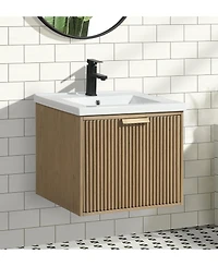 Ari Bath Diego 24" Floating Bathroom Vanity Oak