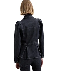 Scalpers Women's Puffed Sleeve Denim Shirt