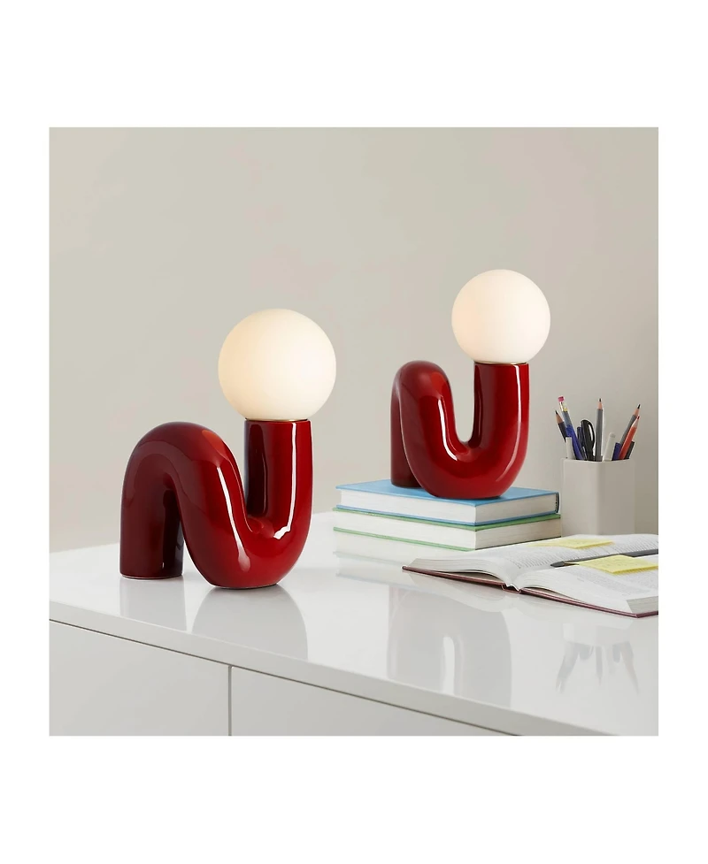 360 Lighting Fondant 11 1/2" Mid Century Modern Accent Table Lamps Set of 2