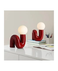 360 Lighting Fondant 11 1/2" Mid Century Modern Accent Table Lamps Set of 2
