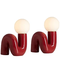360 Lighting Fondant 11 1/2" Mid Century Modern Accent Table Lamps Set of 2