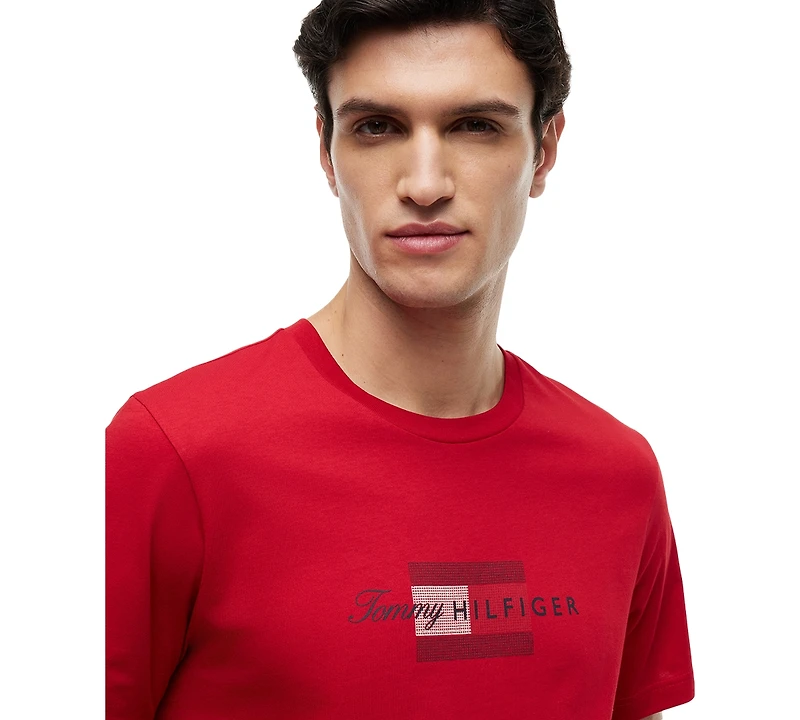 Tommy Hilfiger Men's Script Flag Regular-Fit T-Shirt