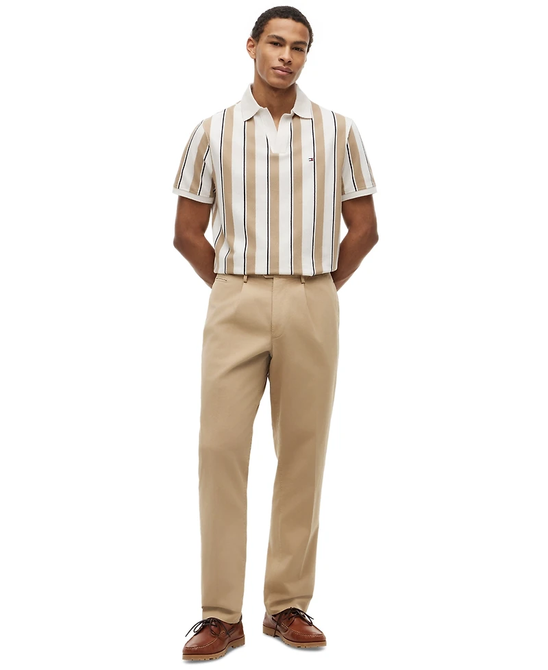 Tommy Hilfiger Men's Crepe V-Neck Polo Shirt