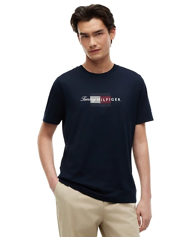 Tommy Hilfiger Men's Script Flag Regular-Fit T-Shirt