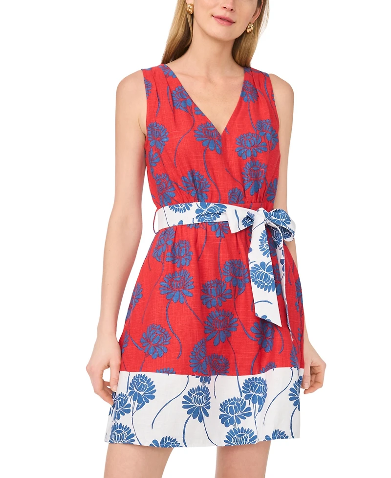 1.state Women's Pleated Bodice Sleeveless Dress