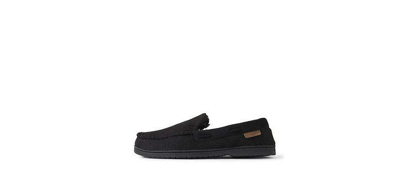 Dearfoams Men's Keaton Twill House Shoe Moccasin Slipper