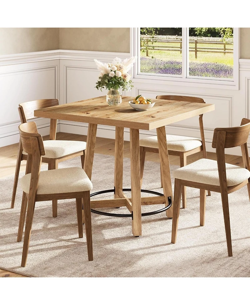 Tribesigns 31.5 Inch Modern Dining Table, Square Kitchen Table for Small Space, Perfect for 2-4 People