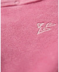 MeMoi Baby Girls Girl "Heart Cluster" Mini-Ribbed Cotton-Rich Velour Footie